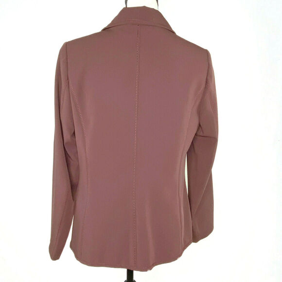 Un Jour Ailleurs Blazer Jacket Women's Size 12 Purple Polyester Blend Lined - Picture 5 of 8